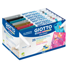 GIOTTO Decor Metallic Paint Markers Medium Tip - 4mm Nib 24 Colours