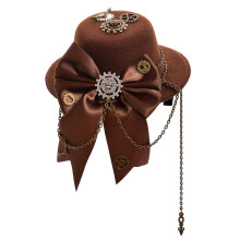 GRACEART Steampunk Mini Top Hat Headwear Small Victorian Halloween Headdress Accessory