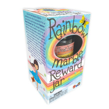 House of Marbles Rainbow Marble Reward Jar for Children - Positive Behaviour & Achievement System with Approximately 27 Colourful Marbles & Cotton