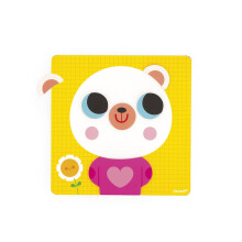 Janod - Game to Learn, Manage and Recognize Emotions - 7 Educational Cards - 1 Magnetic Board - 30 Magnets - Wooden Magnetic Educational Toy