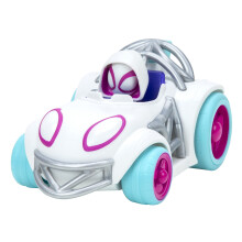 Marvel's Spidey and his Amazing Friends Webbed Wheelie Vehicle - Ghost-Spider Pull Back Vehicle - Features Built-In Super Hero