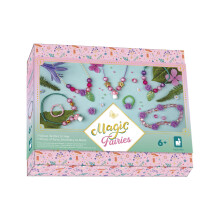 Janod -7 Jewellery Creations - Fairy Theme - Les Ateliers Bijoux - Case included - Children's Creative Leisure Kit