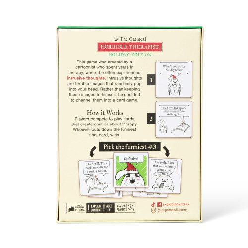 Exploding Kittens Exploding Kittens Horrible Therapist Holiday Edition, Age 17+ 2