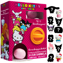 Hello Kitty Sanrio 3D Figurines Set 12 Pcs, Kuromi Cinnamoroll Collectible Miniature Action Figure in Capsules, Desk & Table Decorations