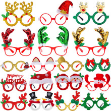 JOYIN Christmas Glass Frame - 18 Packs, Glasses Frame/Eyeglasses for Christmas Party Favors with Assorted Styles (One Size Fits All)