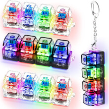 4Pcs Keyboard Fidget Toy for Adults, Clicker Keyboard Light Up, 4 Buttons Portable Fidgets Keyboard with LED Light