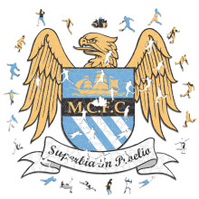 Iconic Puzzles - Manchester City Retro-Logo, 100% eco-sustainable wooden puzzle with official license size S, 150 pieces