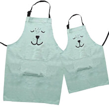 2 Pack Cotton Blend Parent and Child Apron, Creative Artist Apron with Pockets Great Helper in Daily Life