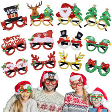 Christmas Glasses,Christmas Party Glasses Decorations Christmas Novelty Glasses Eyewear Accessories Favors,Christmas Tree Santa Claus Xmas Photo