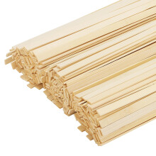 KEILEOHO 300pcs 40x0.9cm Bamboo Craft Sticks, 15.7x3/8 Inch Craft Wooden Strips for Crafts, Sign-Making