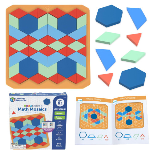 Learning Resources Learning Resources STEM Explorers Math Mosaics, Pattern Blocks, Ages 5+