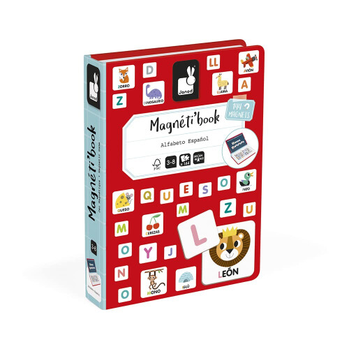 Janod Janod J02714 Magneti'Book Alphabet Educational Game, Spanish Version 1