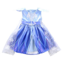 Lito Angels Ice Princess Snow Queen Costume Party Fancy Dress Up with Cape and Accessories for Baby and Kids Girls, Blue 267