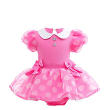 Lito Angels Baby Girls Fancy Dress Costume Infant Bodysuit Romper with Bow Headband Age 0 Months - 24 Months, Pink/Red