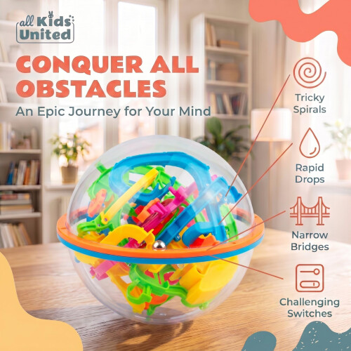GOODS+GADGETS 3D Ball Labyrinth Maze Puzzle - 138-Stage Skill Game 2