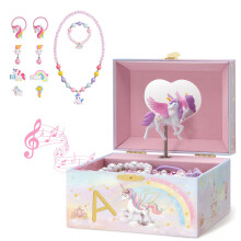 Lolalet Unicorn Musical Jewelry Box for Girls Kids(Box with Jewelry) -A