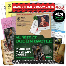 Lucky Egg MMC Dublin Castle - Murder Mystery Game for Adults & Teens - 44 Evidence Pieces, 150 Min Gameplay (3/5 Difficulty)