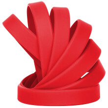 50 pcs Silicone Wristbands 7 inch Rubber Bracelets for Kids Teens
