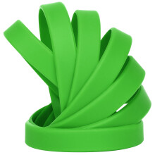 50 pcs Silicone Wristbands 7 inch Rubber Bracelets for Kids Teens