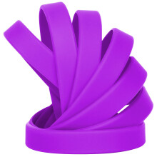 50 pcs Silicone Wristbands 7 inch Rubber Bracelets for Kids Teens