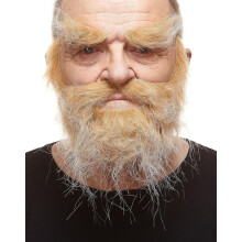 Mustaches Self-Adhesive Fake Mustache, Beard and Eyebrows, Novelty Fake Facial Hair, Costume Accessory for Adults, Various Styles and Colours