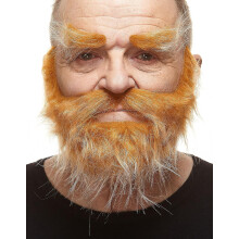 Mustaches Self-Adhesive Fake Mustache, Beard and Eyebrows, Novelty Fake Facial Hair, Costume Accessory for Adults, Various Styles and Colours