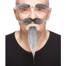Mustaches Self-Adhesive Fake Mustache, Beard and Eyebrows, Novelty Fake Facial Hair, Costume Accessory for Adults, Various Styles and Colours
