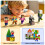 GraceDuck Rotatable Magnetic Action Figures with Magnetic Building Blocks Set 5