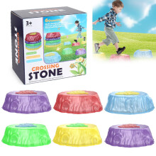Light Up Stepping Stones Kids - 6 Pcs Sensory Stepping Stones, Stackable Balance Stepping Stones Kids