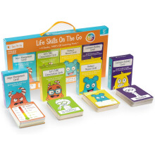 Colourful Life Skills On The Go, Learn About Life Skills, Educational Flashards for Life Skills, Travelling Games for Kids, Ages 4+