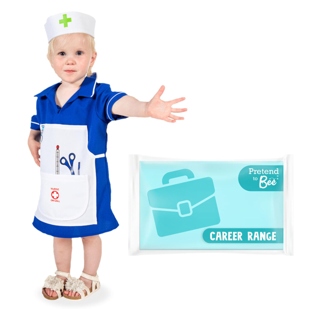 Pretend To Bee Medical Nurse Dress Up Costume For Kids/Toddlers, Accessories Available - Image 3