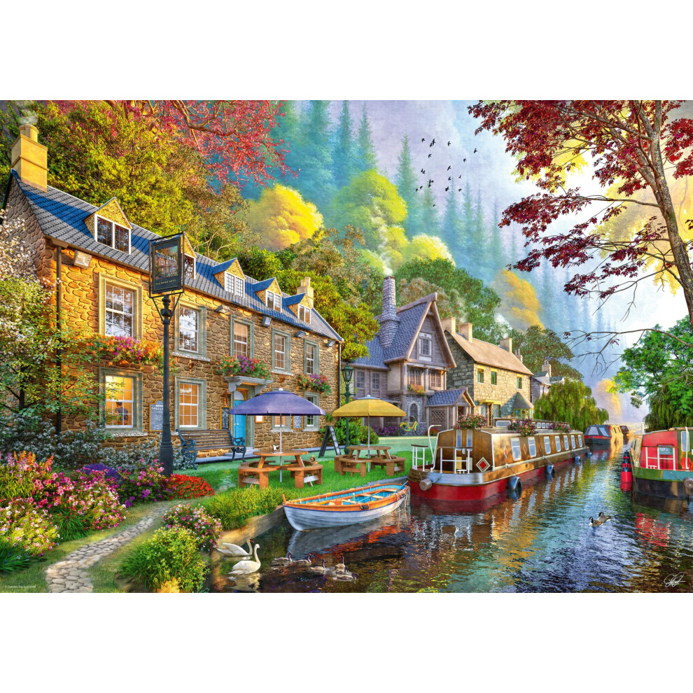 Ravensburger Down the Lane 6 Canal Side Lane 1000 Piece Jigsaw Puzzle - Image 8