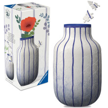 Ravensburger 3D Puzzle Vase Stripes Blue - Ages 10+, 162 Pieces