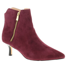 (Red, 7.5 (Adults')) Clarks Womens Ankle Boots Violet55 Zip Burgindy Suede Zip deep red UK Size