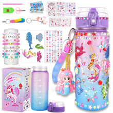Sanilinwild DIY Water Bottle & Bracelet Kit for Girls 4-12,Gifts for Girls
