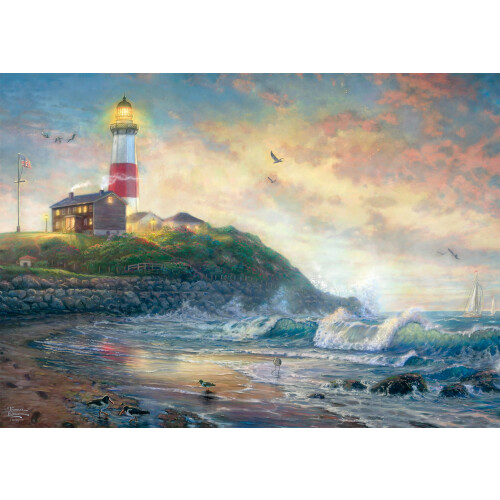 Quebra-cabeça 1000 peças - SCHMIDT SPIELE - Thomas Kinkade Studios - Farol da Esperança - 1000 pcs