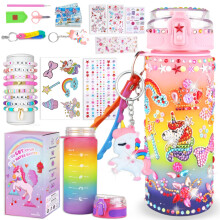 Sanilinwild DIY Water Bottle & Bracelet Kit for Girls 4-12,Gifts for Girls