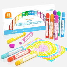 Shuttle Art Bingo Dabber Pens, 15 Colours Glitter Dot Markers for Toddlers