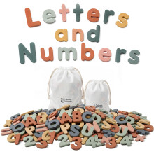Smart Panda Pastel Magnetic Letters AND Numbers for Children - 124+ Pieces