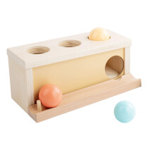 Montessori Object Permanence Box & Wooden Ball Drop Toy
