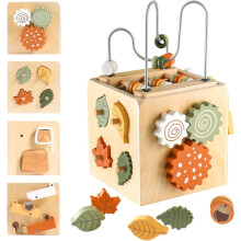 Montessori Baby Activity Cube for 1 2 3 4 Years Old Boy Girl