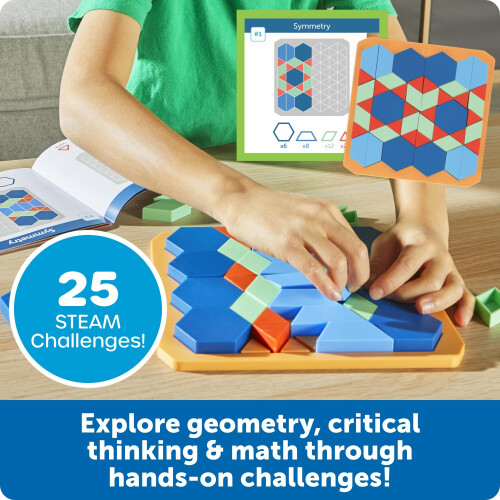 Learning Resources Learning Resources STEM Explorers Math Mosaics, Pattern Blocks, Ages 5+ 1