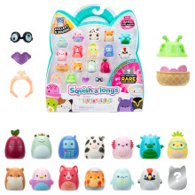 Squish-a-longs Mini-Squish 14-Pack (Wave 6, Style 1) includes Mini-Squish styles like Barika the Pink Bearded Dragon, Basmina the Beluga Whale