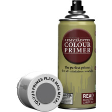 The Army Painter, Colour Primer Plate Mail Metal, 400mL Acrylic Spray Paint