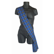 Adults 6ft (70") Traditional Tartan Sash Scotland Burns Night Fancy Dress Accessory [Blue Hunting]