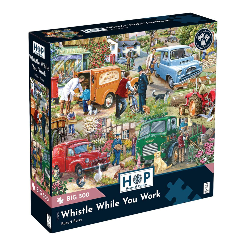 House of Puzzles Whistle While you Work BIG Jigsaw Puzzle (500 XL Pieces) - Image 6