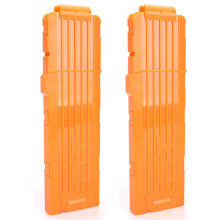 2 Pcs Clip Magazines for Nerf N Strike, 18-Dart Clips Magazine, Quick Reload Darts Clip Magazine for Nerf N-Strike Elite Series Toy Rifles, Orange