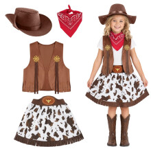 Vicloon Cowboy Costume Outfit Fancy Dress Up Set