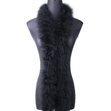 2 Yards 50G Fluffy Marabou Black Feather Boa for DIY Craft Sewing Trim Home Wedding Party Christmas Decoration
