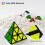 Vdealen Speed Cube Set, Magic Cube Pack of Mirror Pyramid Megaminx Puzzle Cube 3